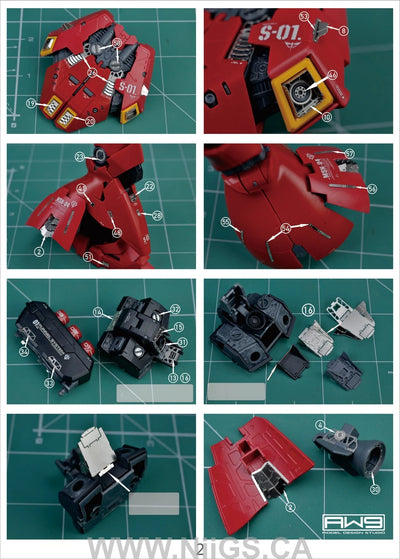 Madworks S04 RG Sazabi Detail-up Parts