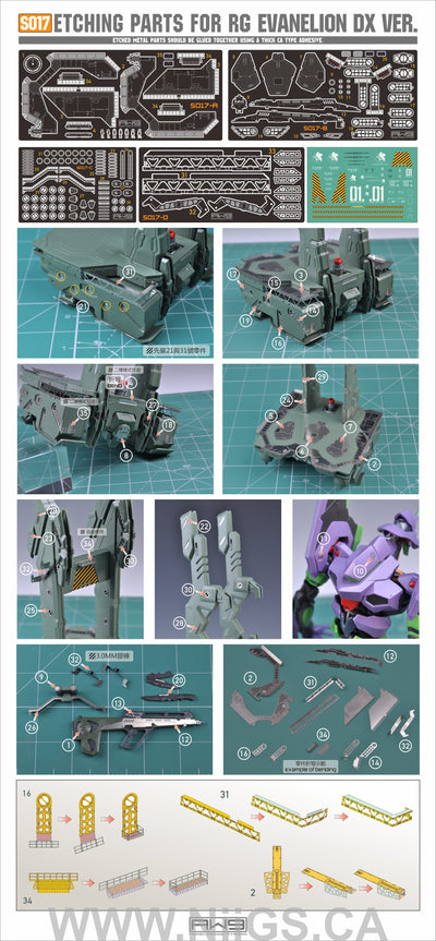 Madworks S17 RG EVA (Evangelion) Platform Photo-etched Parts