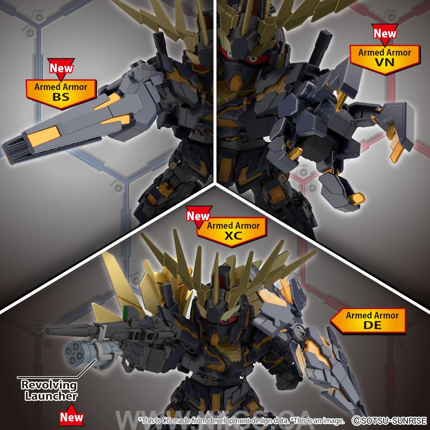 SDCS GUNDAM CROSS SILHOUETTE UNICORN GUNDAM 02 BANSHEE (DESTROY MODE) & BANSHEE NORN PARTS SET