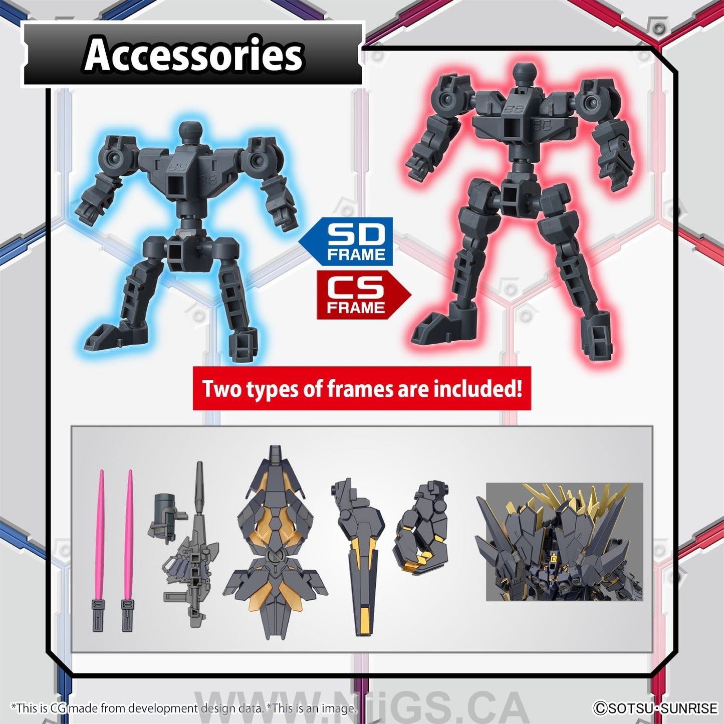 SDCS GUNDAM CROSS SILHOUETTE UNICORN GUNDAM 02 BANSHEE (DESTROY MODE) & BANSHEE NORN PARTS SET