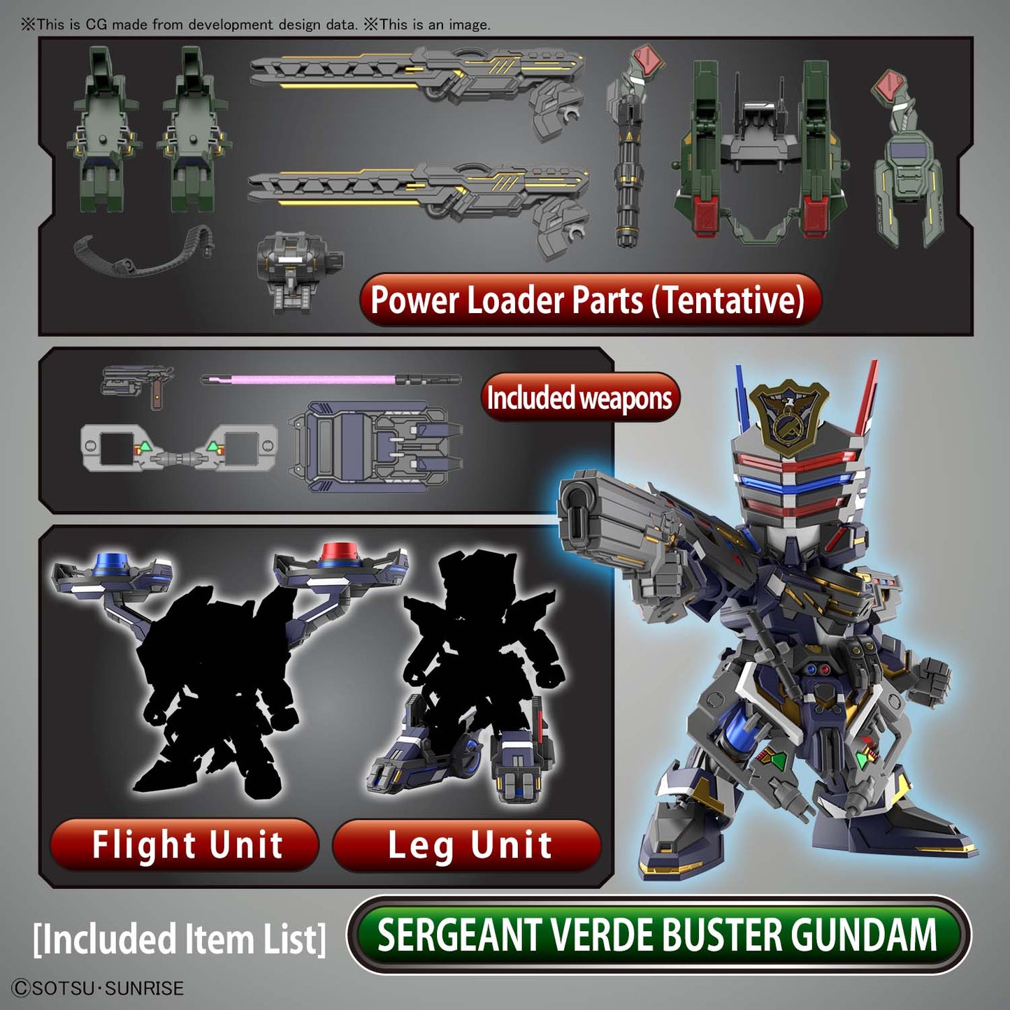 SDW HEROES SERGEANT VERDE BUSTER GUNDAM DX SET