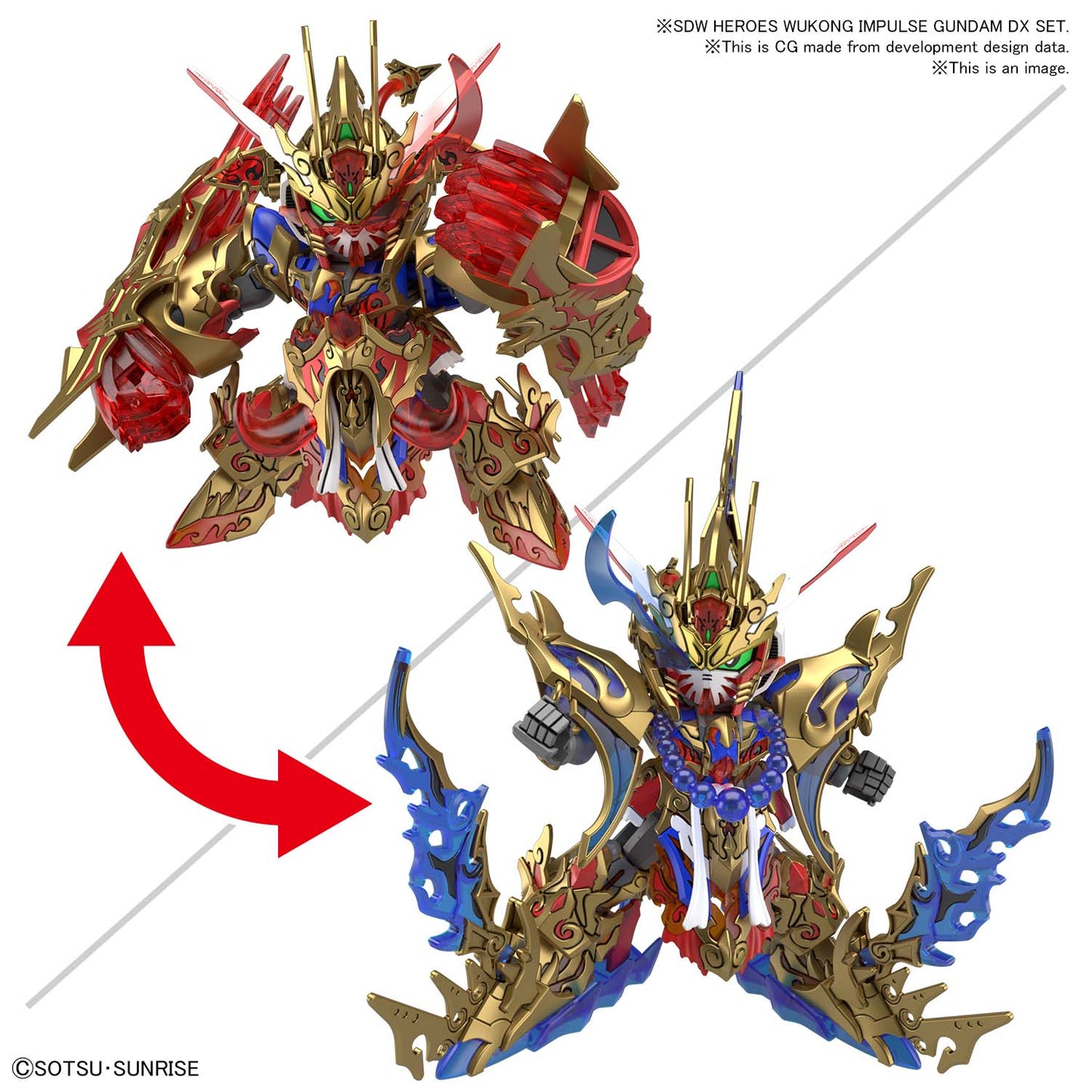 SDW HEROES WUKONG IMPULSE GUNDAM DX SET