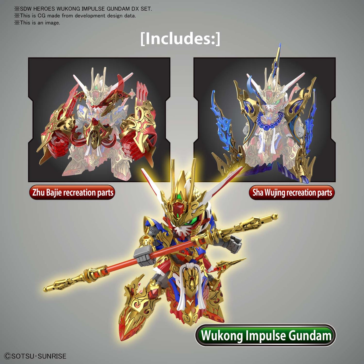 SDW HEROES WUKONG IMPULSE GUNDAM DX SET