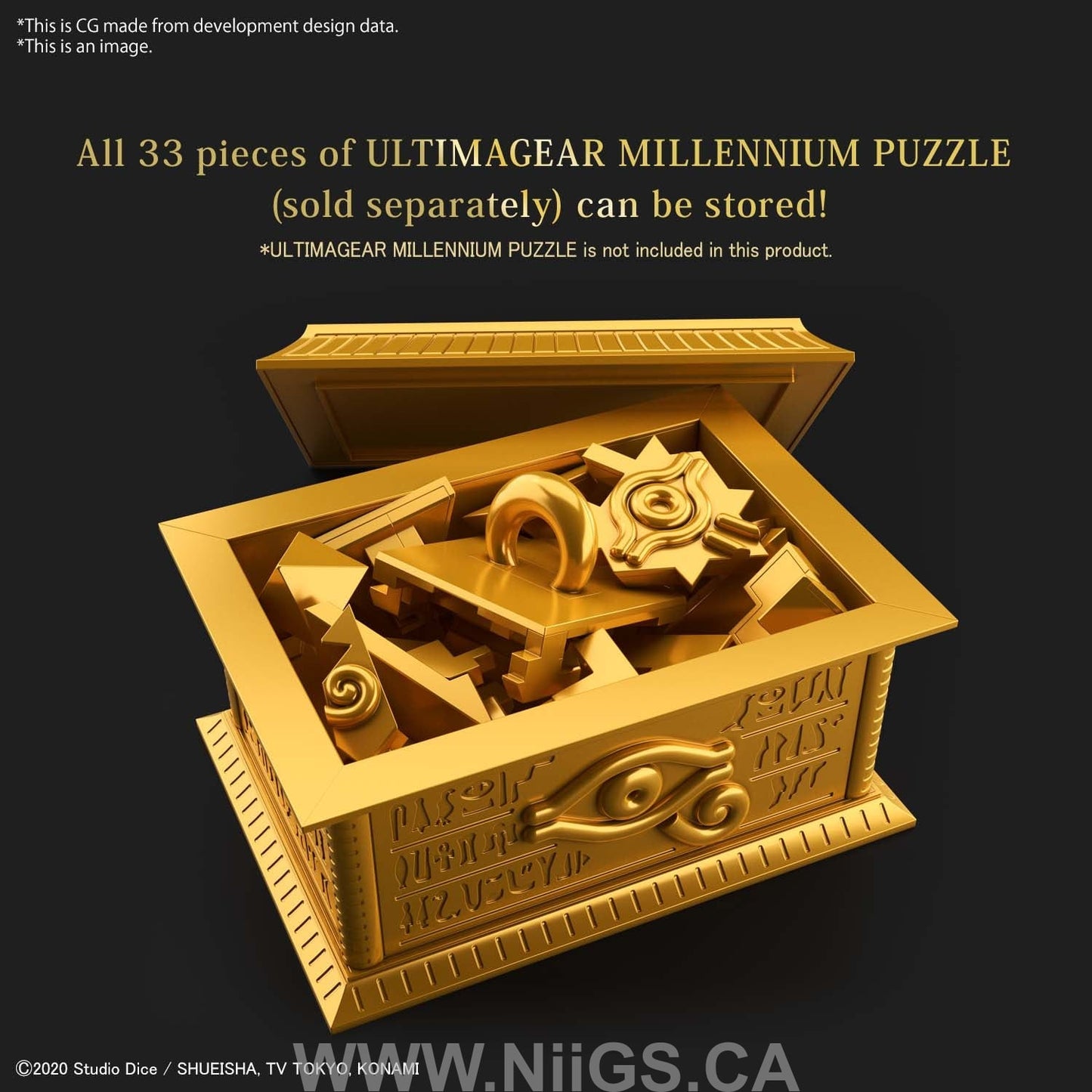GOLD SARCOPHAGUS for ULTIMAGEAR MILLENNIUM PUZZLE