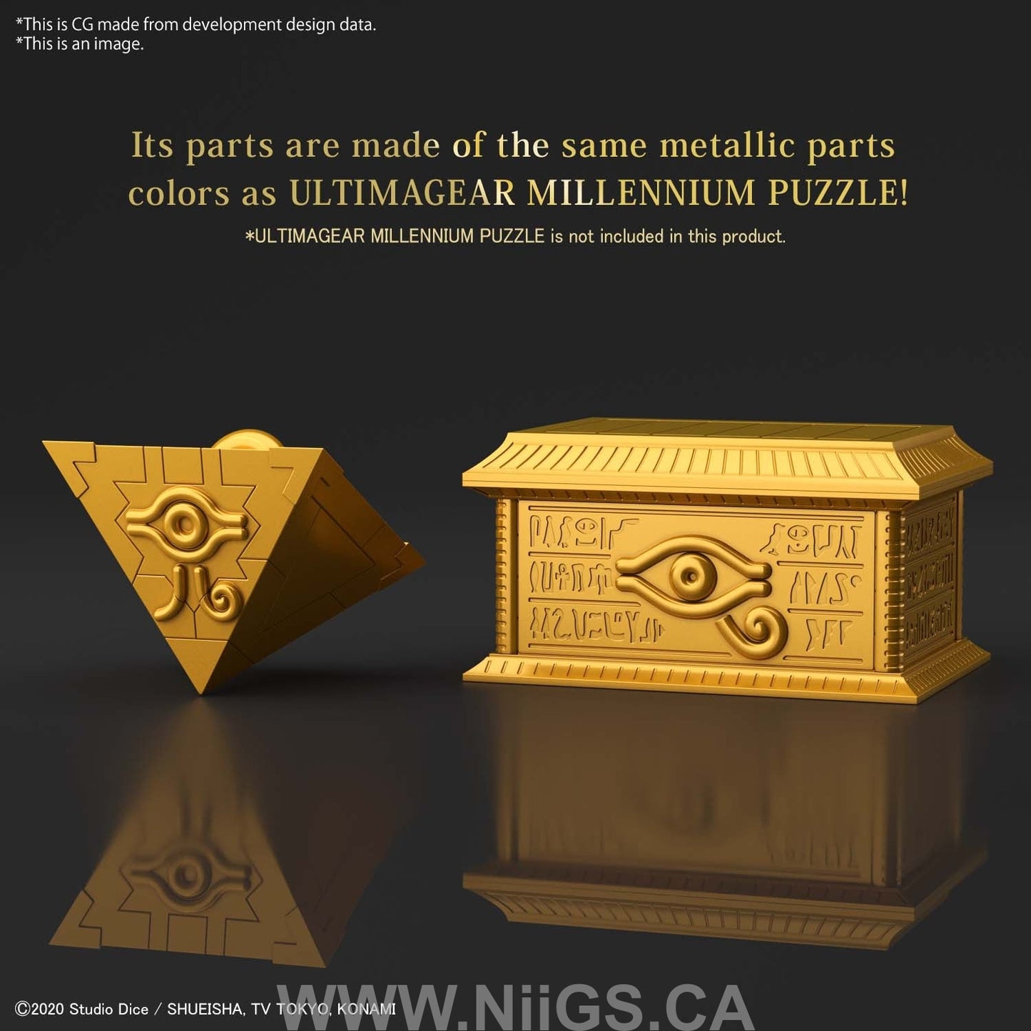 GOLD SARCOPHAGUS for ULTIMAGEAR MILLENNIUM PUZZLE