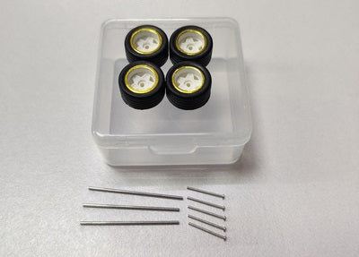 1/64 wheel set with rubber tires