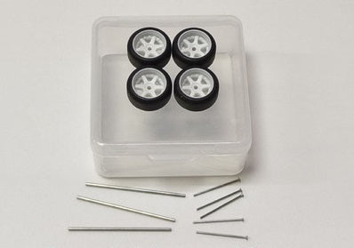 1/64 wheel set with rubber tires