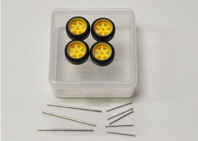 1/64 wheel set with rubber tires