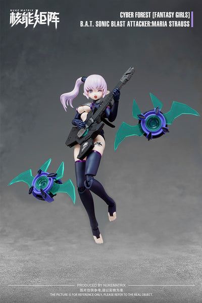 Nuke Matrix 1/12 B.A.T. Sonic Blast Attacker Maria Strauss Model Kit "Cyber Forest [Fantasy Girls]"