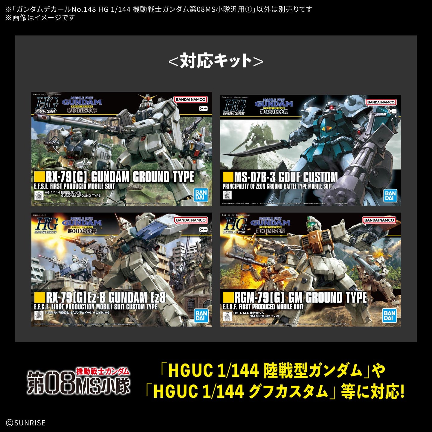 GUNDAM DECAL148 MOBILE SUIT GUNDAM: THE 08TH MS TEAM MULTIUSE ①