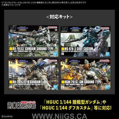 GUNDAM DECAL148 MOBILE SUIT GUNDAM: THE 08TH MS TEAM MULTIUSE ①