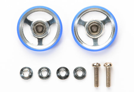 Tamiya 1/32 MINI 4WD Parts 17mm Aluminum Rollers w/Plastic Rings