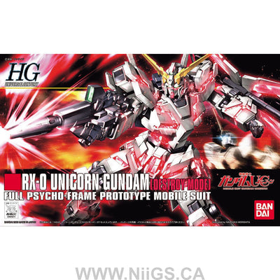 BANDAI Hobby HGUC 1/144 #100 RX-0 Unicorn Gundam (Destroy Mode)