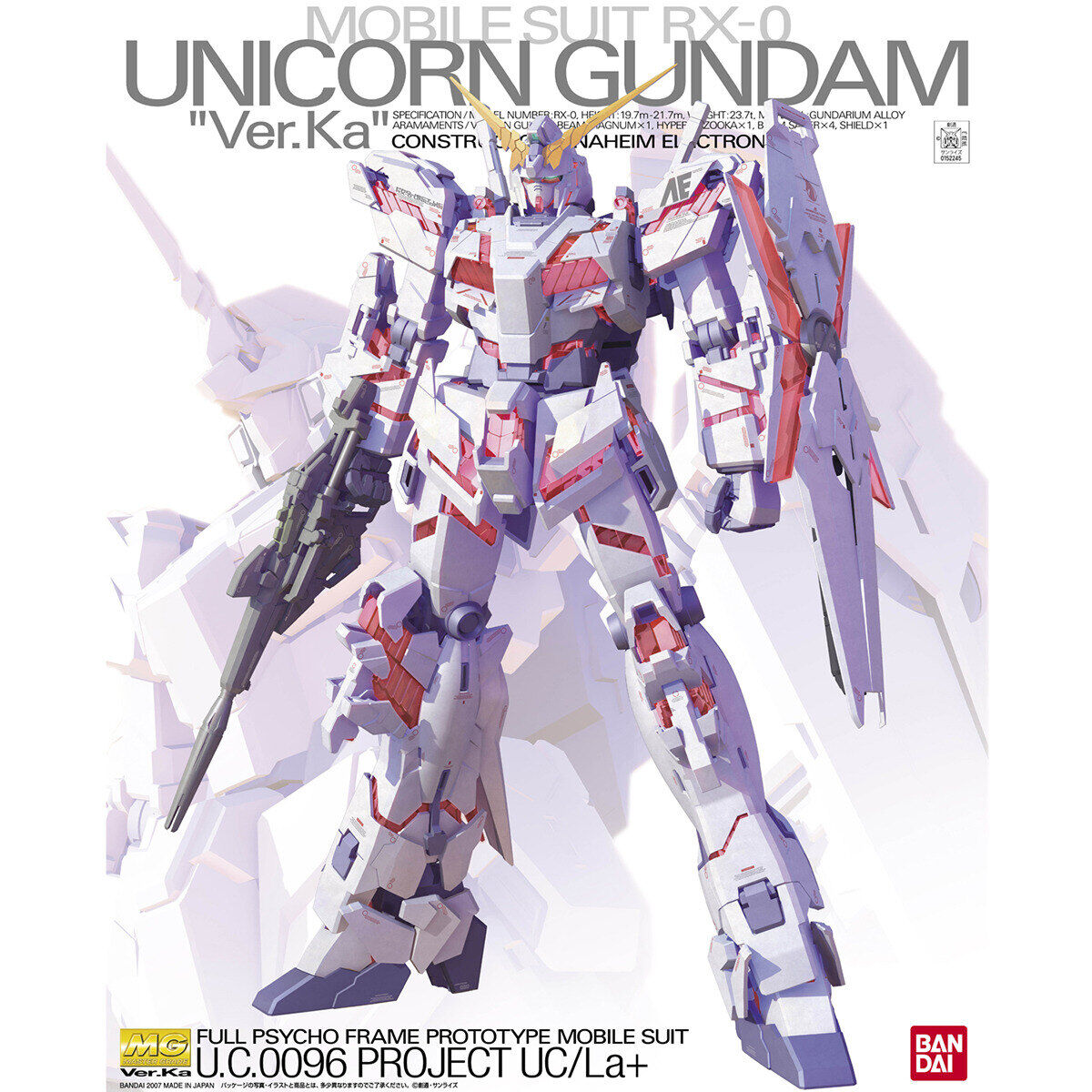 BANDAI Hobby MG 1/100 Unicorn Gundam ver.Ka