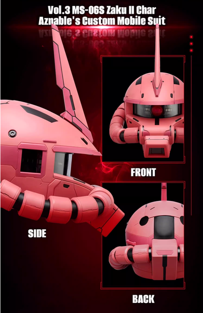 Limited Bandai Namco BN HEAD Collection VOL.3 MS-06S Zaku II Char Aznable's Custom Mobile Suit [Q2 2025]