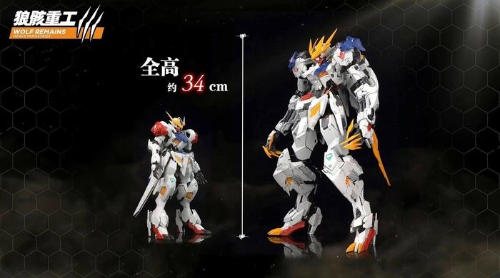 WOLF REMAINS Heavy Industry PG 1/60 Logar Barbatos Lupus Rex Metal Frame Model Kit