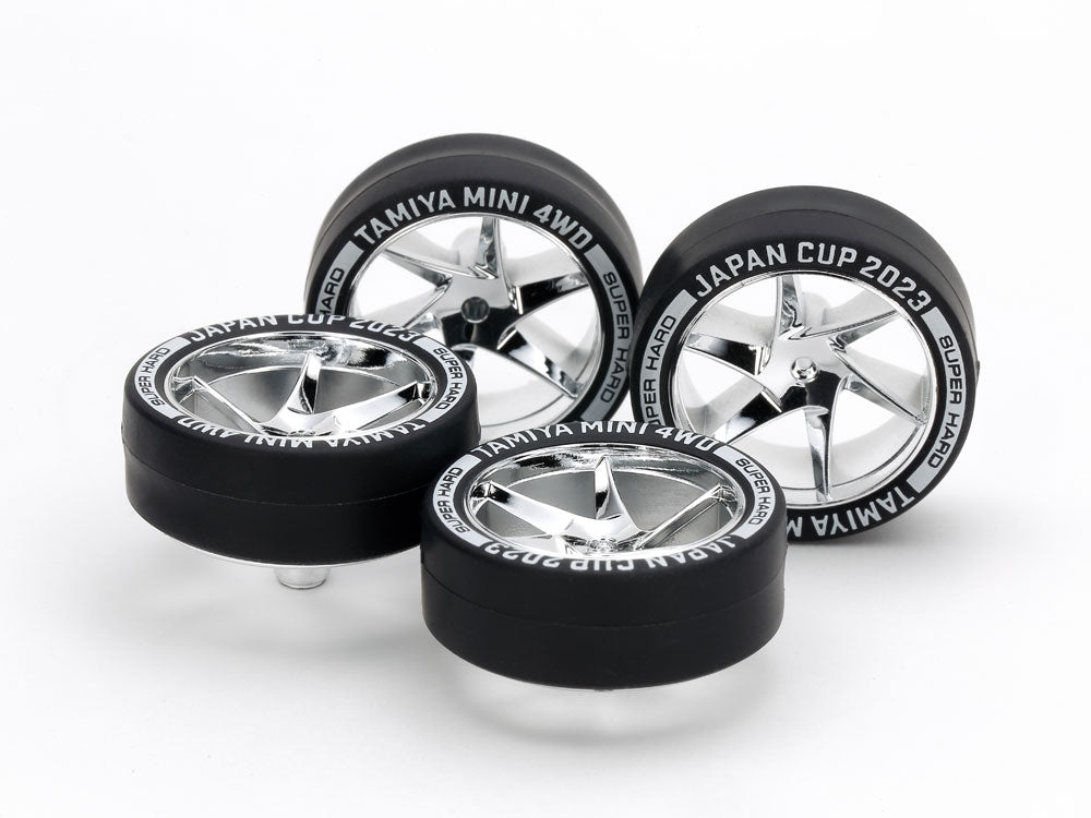 Tamiya 1/32 MINI 4WD Parts Super Hard Low-Profile Tire & Wheel Set (Spiral) J-Cup 2023
