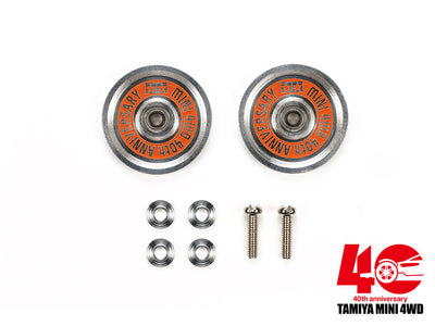 Tamiya 1/32 MINI 4WD Parts 40th Anniversary HG 19mm Aluminum Ball-Race Rollers (Ringless)
