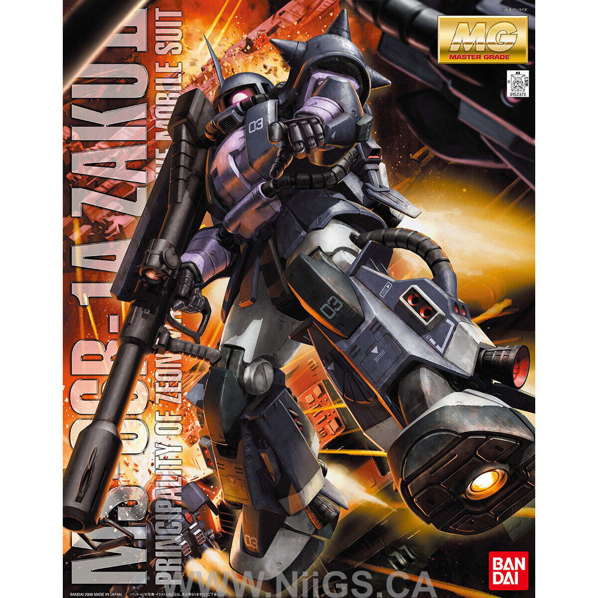 BANDAI Hobby MG MS06R ZAKU BLACK TRI-STARS Ver. 2.0 - Nii G Shop