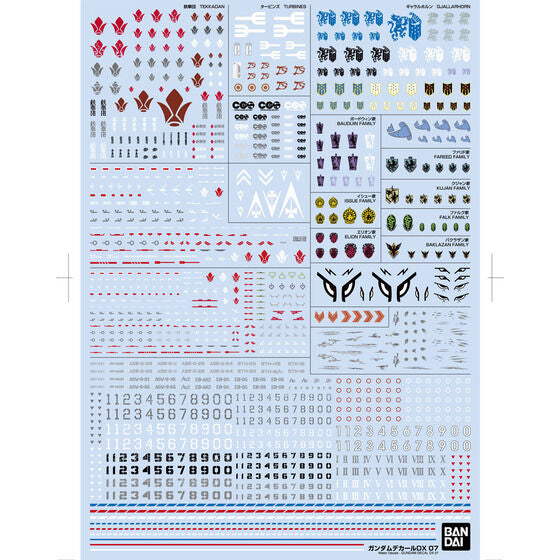 Limited Gundam Decal DX 07