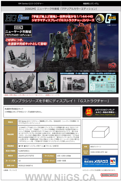 MegaHouse RM series G structure Mobile Suit Gundam【GS02M】 The abandoned buildings in New Yark city (Material Color Edition)