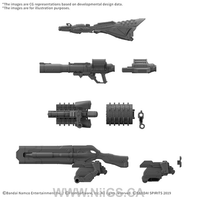 BANDAI HOBBY 30MM OPTION PARTS SET ARMORED CORE Ⅵ FIRES OF RUBICON WEAPON SET 09