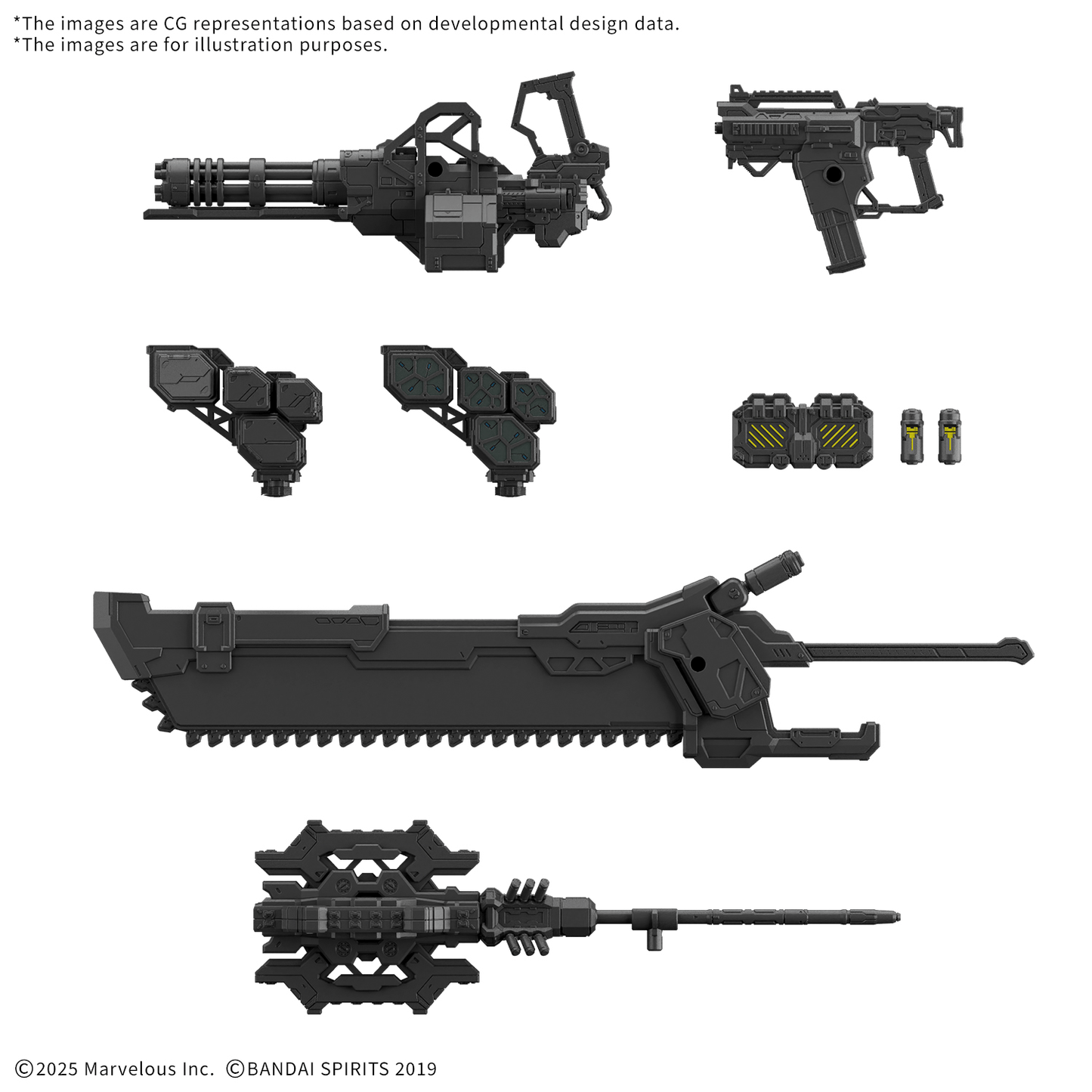 BANDAI HOBBY 30MM OPTION PARTS SET DAEMON X MACHINA TS WEAPON SET 01