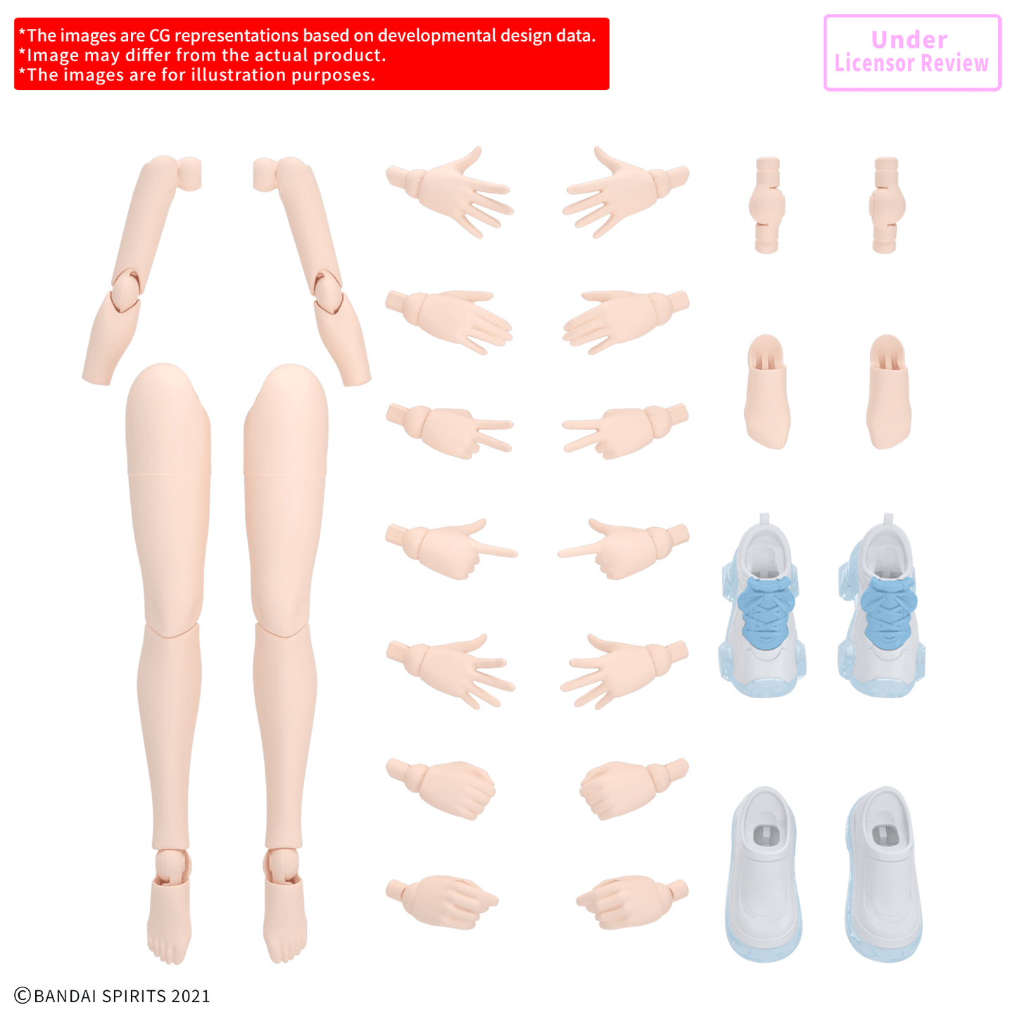 BANDAI HOBBY 30MS OPTION BODY PARTS ARM PARTS & LEG PARTS S ［COLOR A］