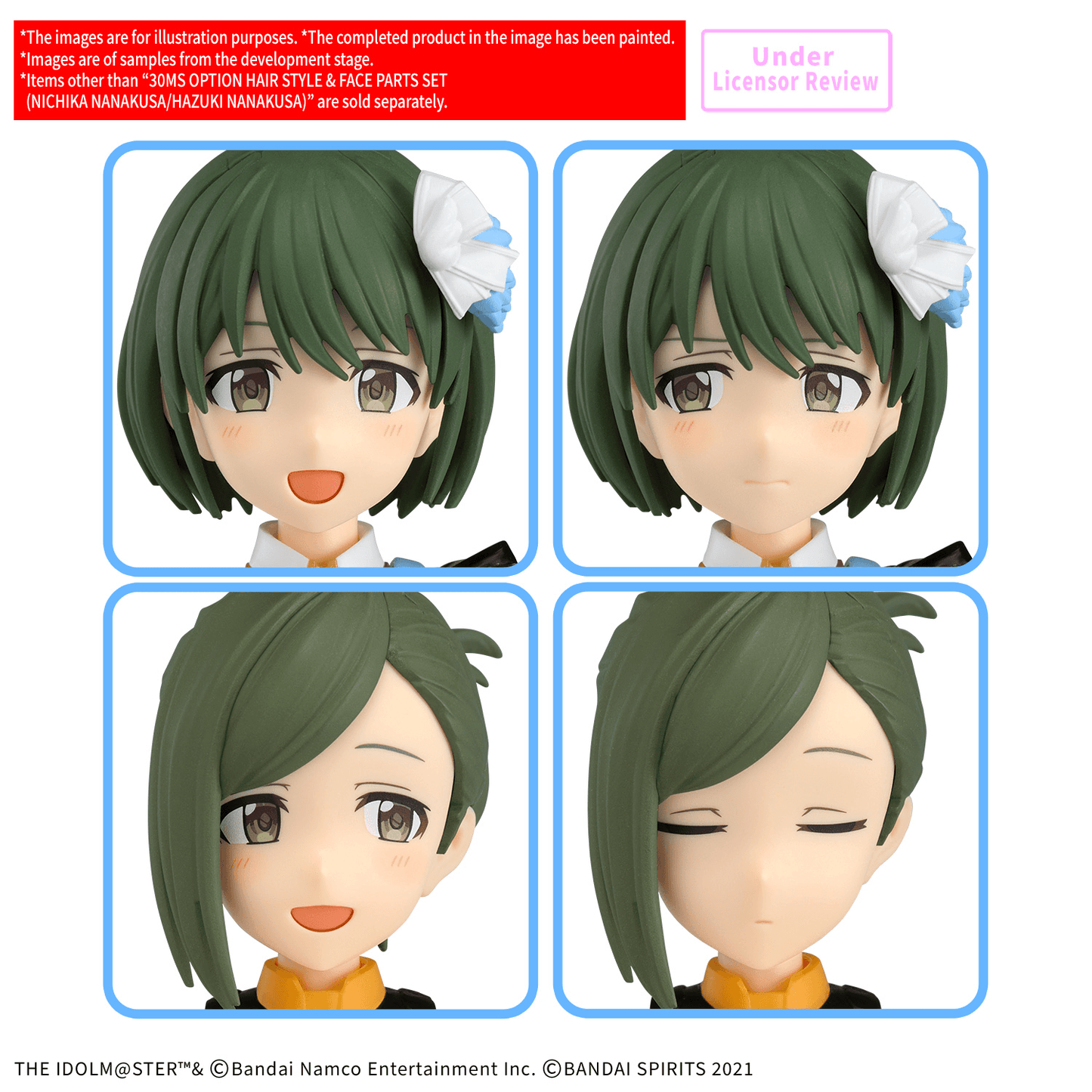 BANDAI HOBBY 30MS OPTION HAIR STYLE & FACE PARTS SET (NICHIKA NANAKUSA/HAZUKI NANAKUSA)