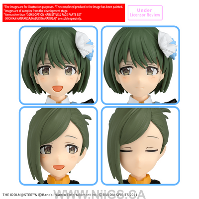 BANDAI HOBBY 30MS OPTION HAIR STYLE & FACE PARTS SET (NICHIKA NANAKUSA/HAZUKI NANAKUSA)