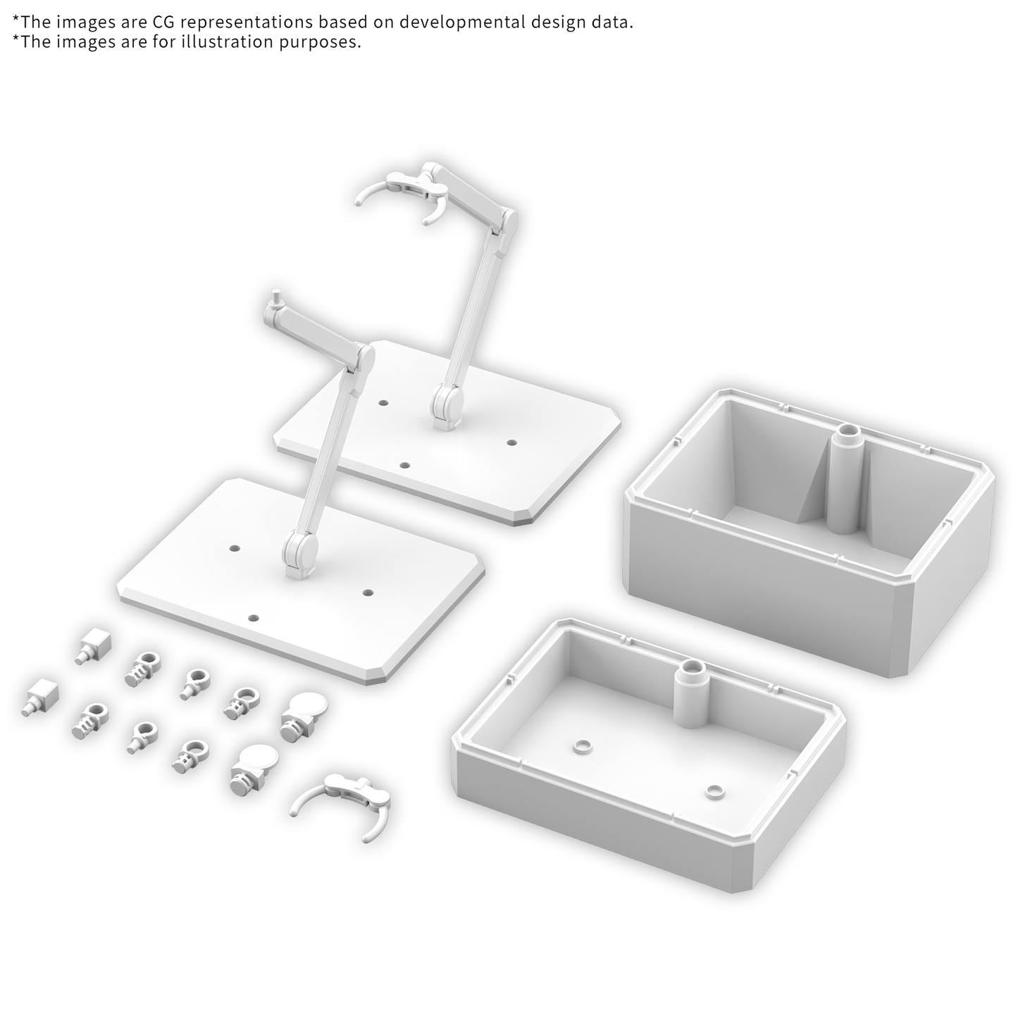 BANDAI HOBBY ACTION BASE 7 & OPTION BOX [WHITE]