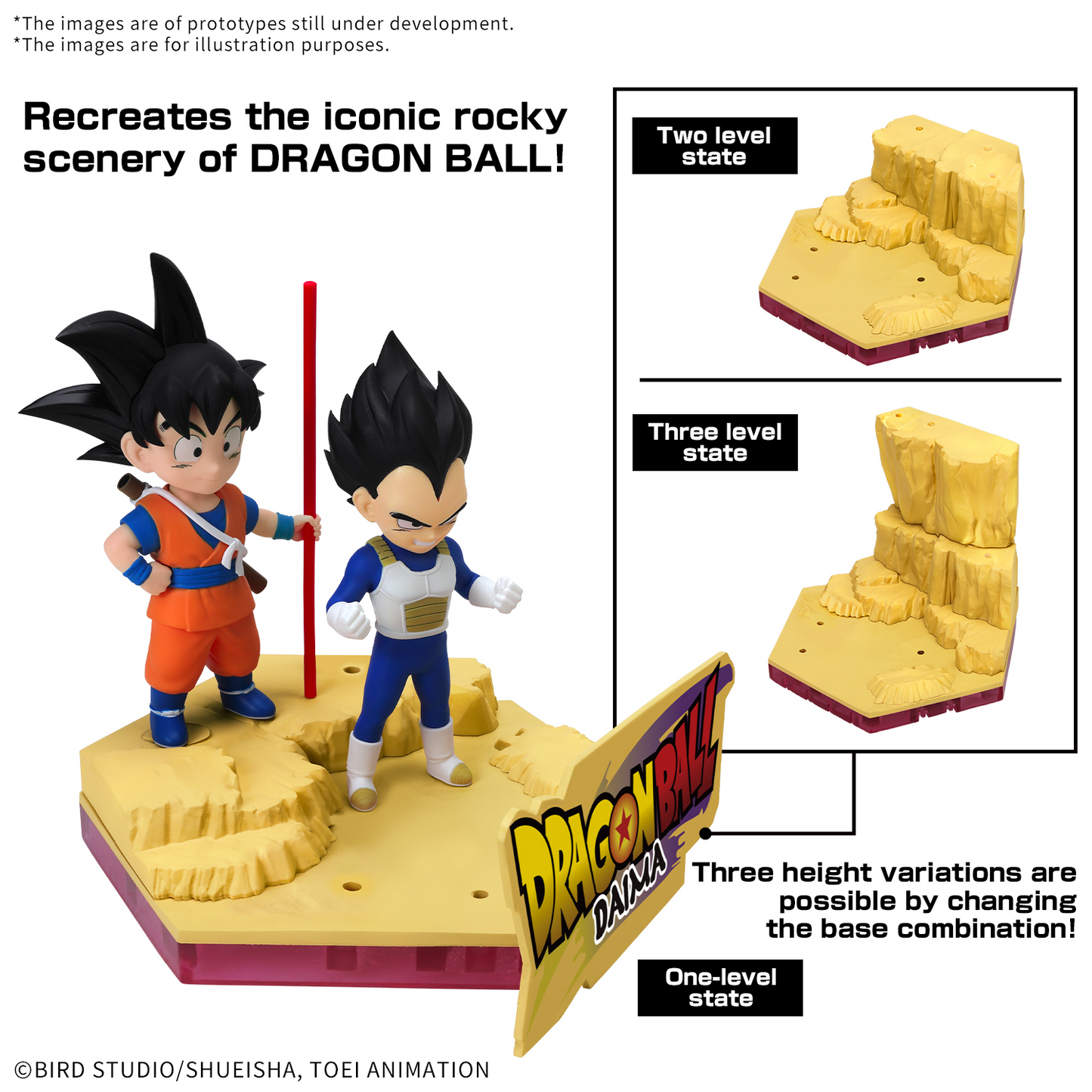 BANDAI HOBBY DRAGON BALL DAIMA MODEL KIT SON GOKU (MINI) & VEGETA (MINI)