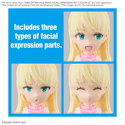 BANDAI HOBBY 30MS OPTION FACE PARTS FACIAL EXPRESSION SET 7 [COLOR A]