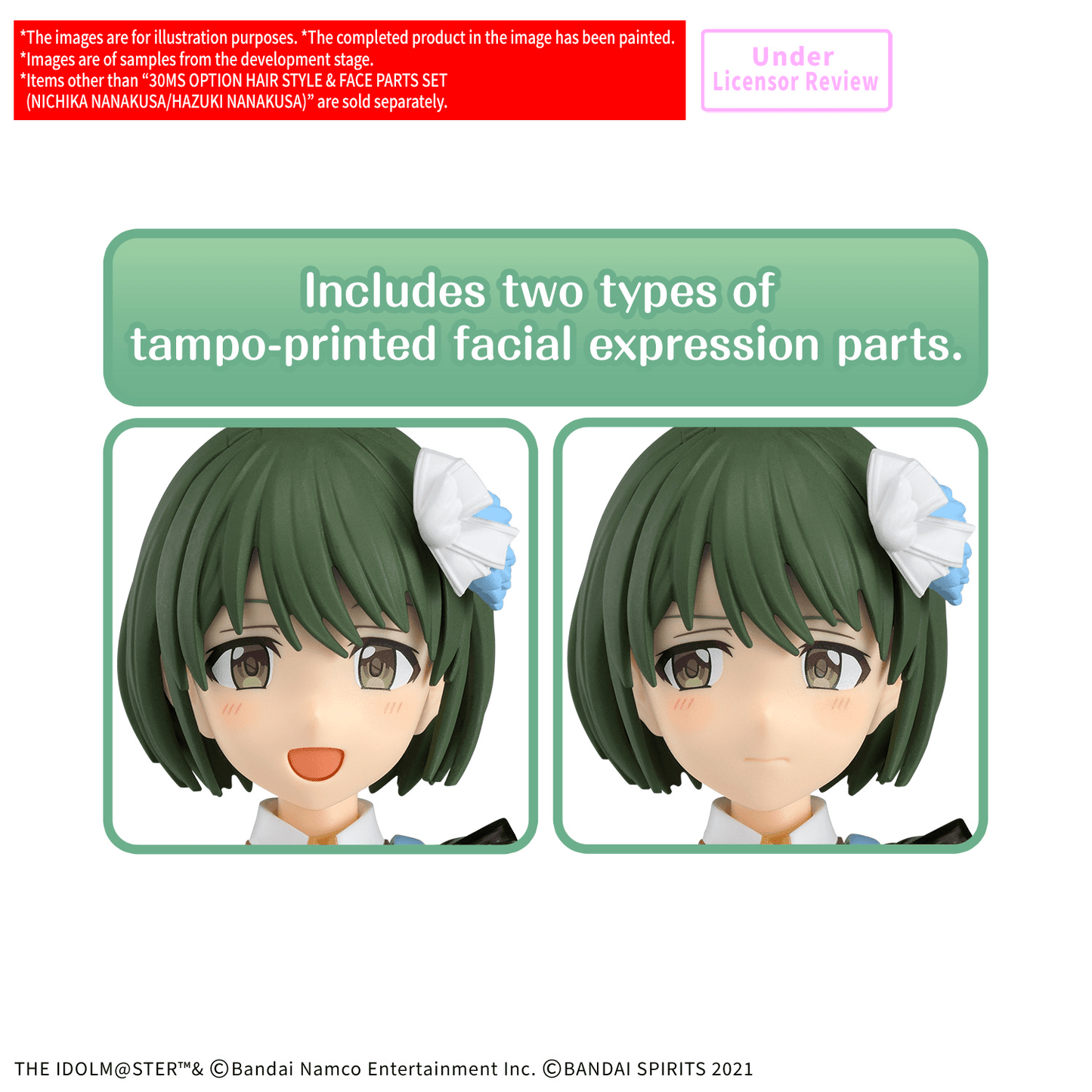 BANDAI HOBBY 30MS OPTION HAIR STYLE & FACE PARTS SET (NICHIKA NANAKUSA/HAZUKI NANAKUSA)