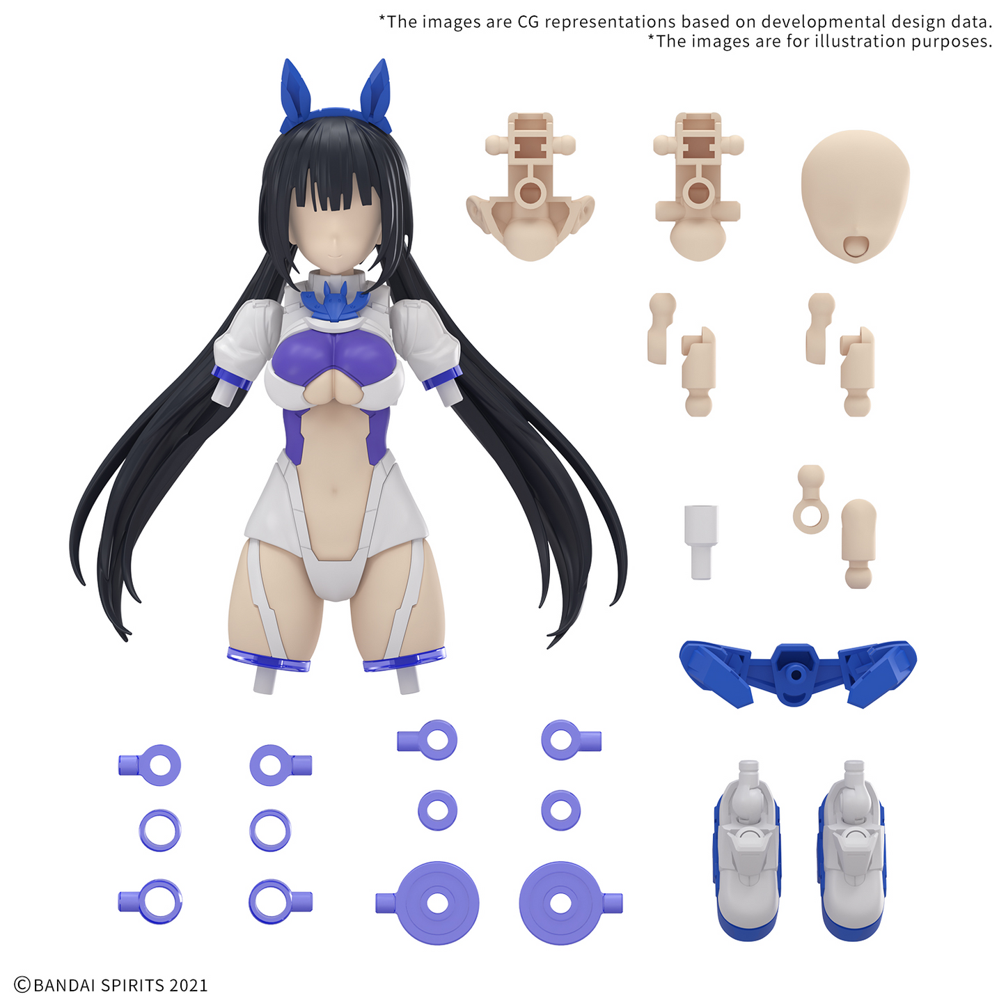 BANDAI HOBBY 30MS OPTION PARTS SET 21 (SPRINT COSTUME) ［COLOR B］