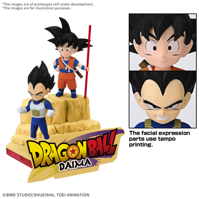 BANDAI HOBBY DRAGON BALL DAIMA MODEL KIT SON GOKU (MINI) & VEGETA (MINI)