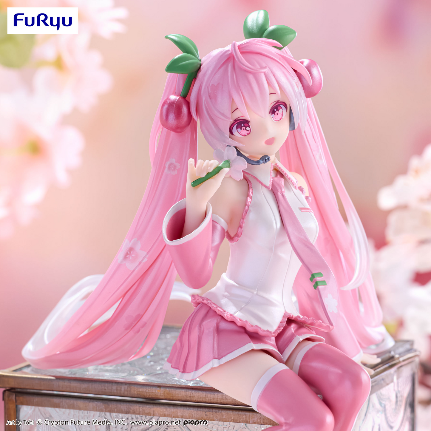 FuRyu Hatsune Miku　Noodle Stopper Figure -Sakura Miku 2024 Pearl Color ver.-