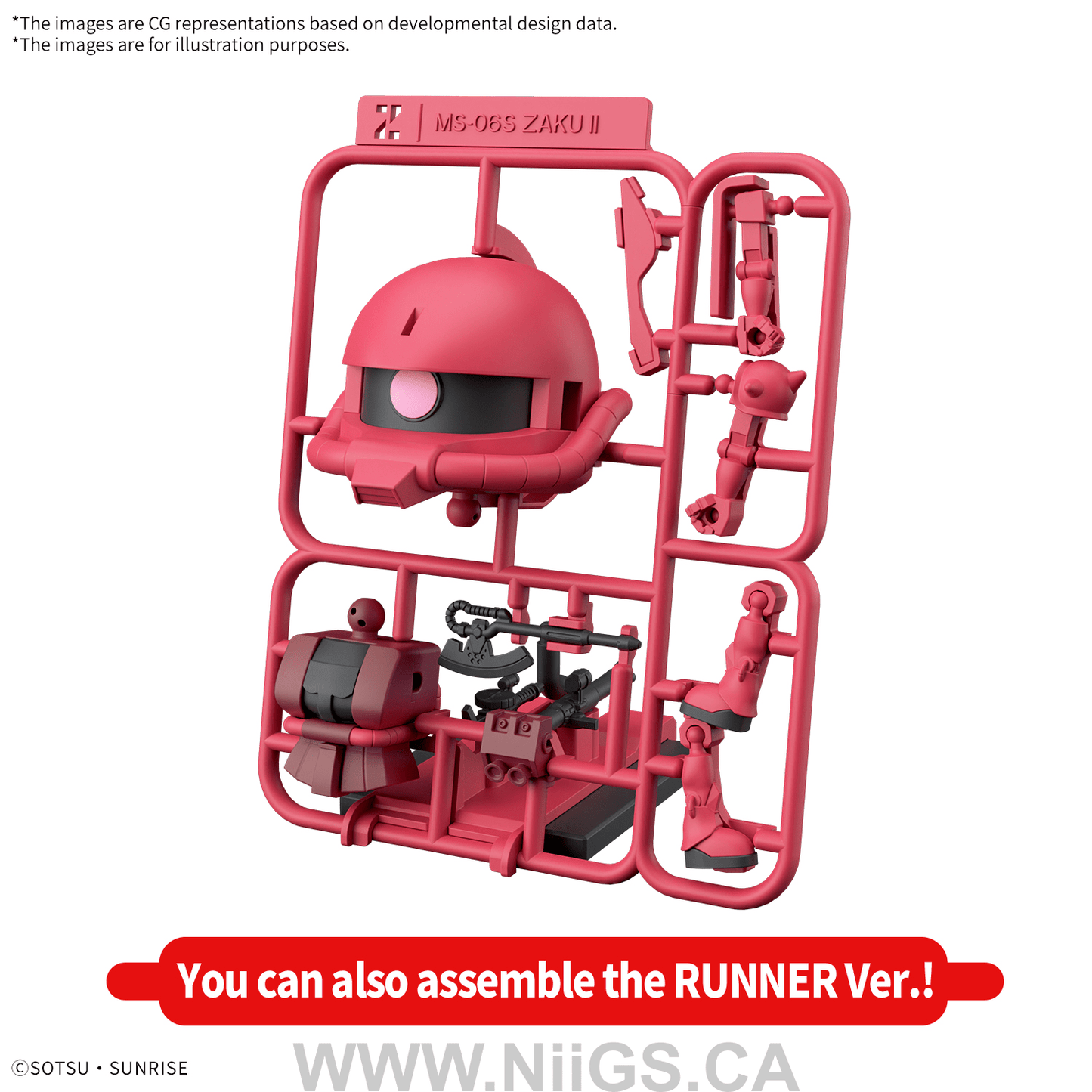 BANDAI HOBBY 1/1 CHARZAKU-KUN DX SET (WITH RUNNER Ver. RECREATION PARTS)