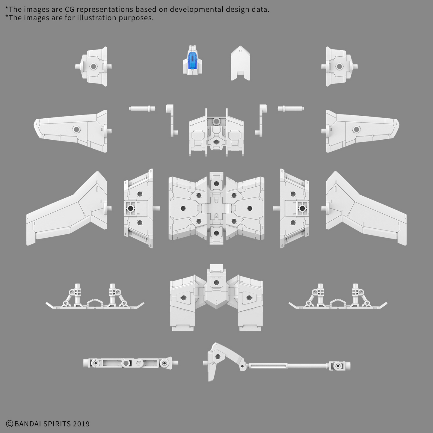 BANDAI Hobby 30MM 1/144 Extended Armament Vehicle (WING MOBILE Ver.)