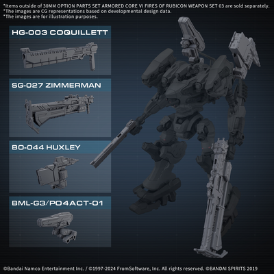 BANDAI HOBBY 30MM OPTION PARTS SET ARMORED CORE Ⅵ FIRES OF RUBICON WEAPON SET 03