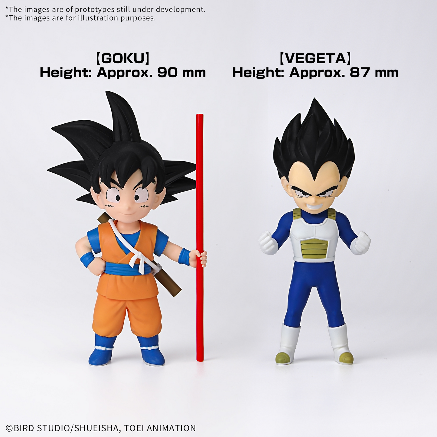 BANDAI HOBBY DRAGON BALL DAIMA MODEL KIT SON GOKU (MINI) & VEGETA (MINI)