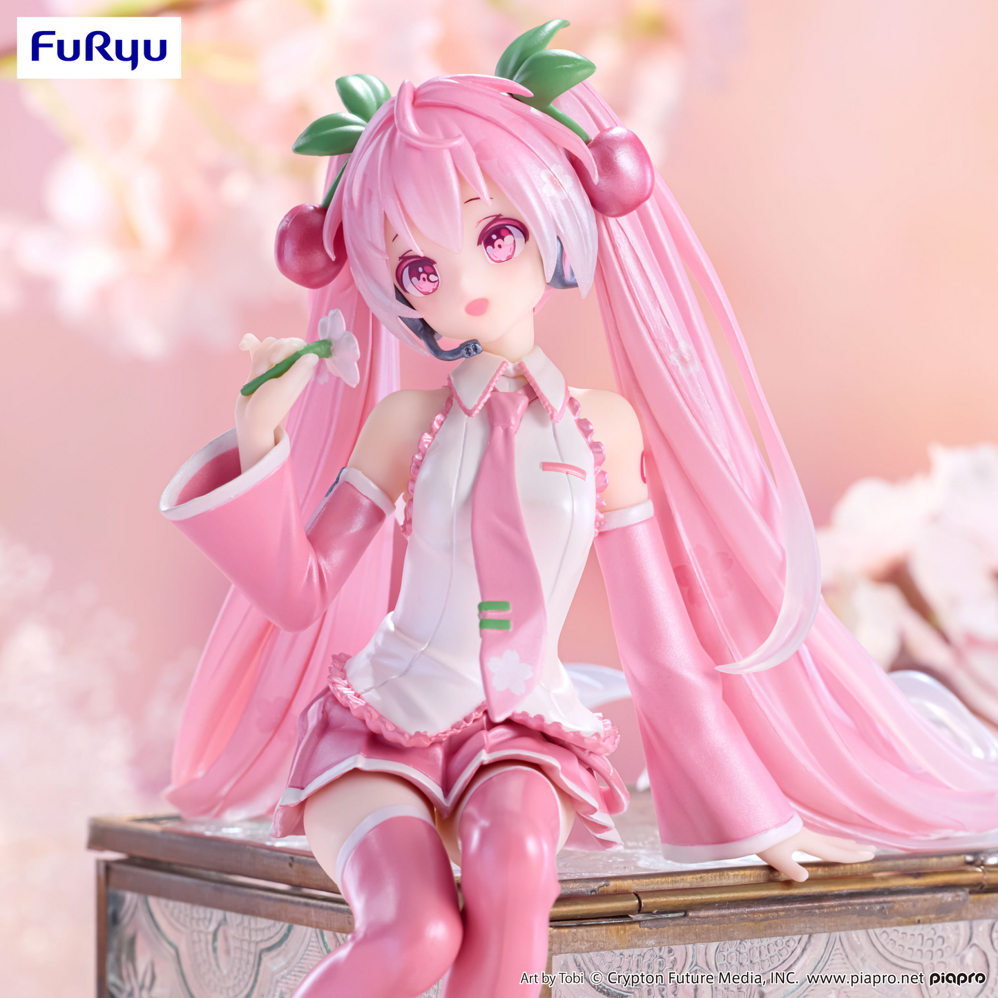 FuRyu Hatsune Miku　Noodle Stopper Figure -Sakura Miku 2024 Pearl Color ver.-