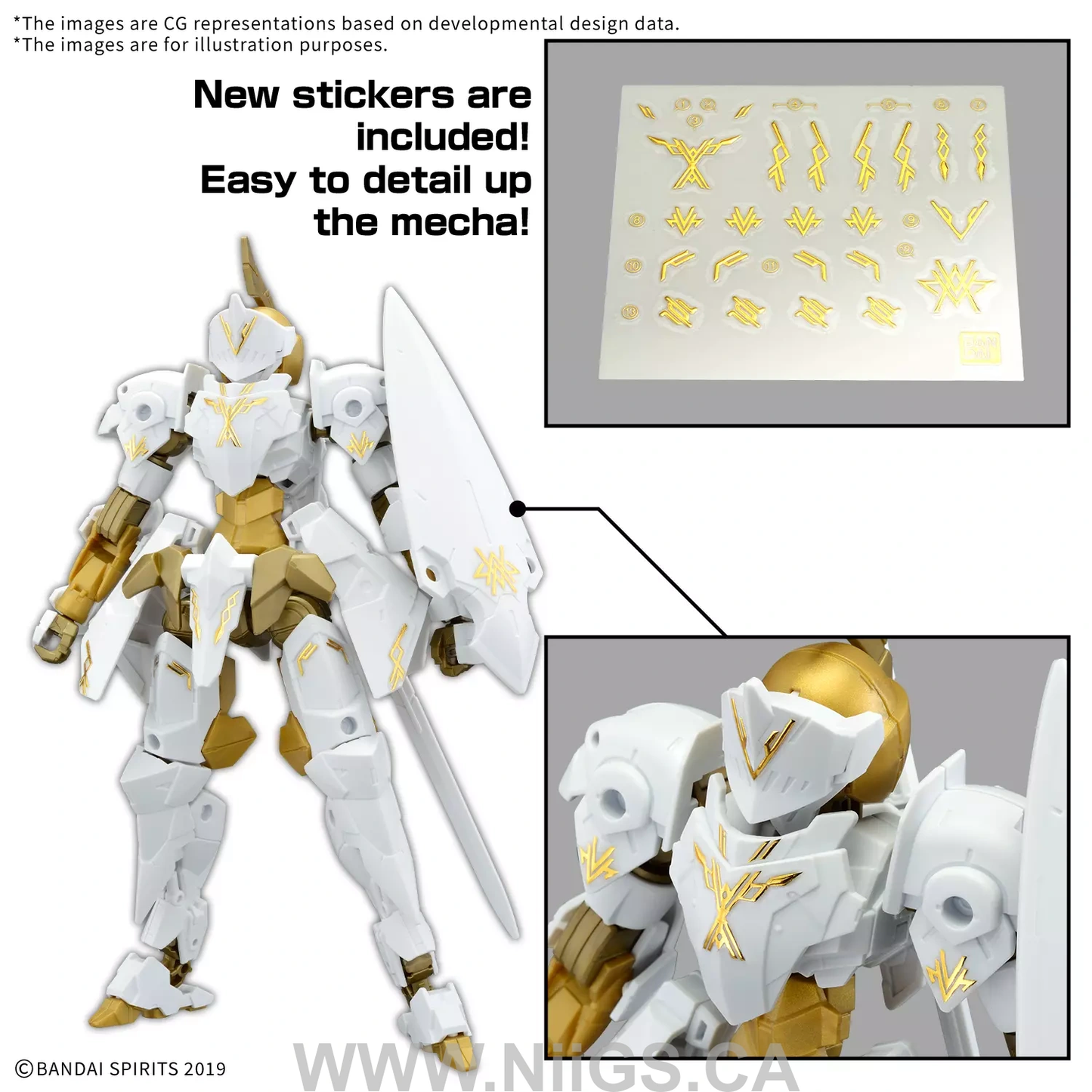 BANDAI Hobby 30MM 1/144 EXM-A9rk SPINATIO (ROYAL KNIGHT TYPE)