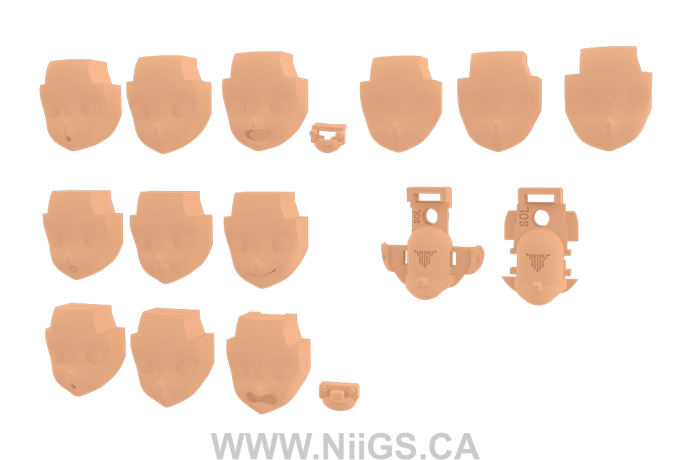 KOTOBUKIYA MEGAMI DEVICE M.S.G 05 FACE SET SOL SKIN