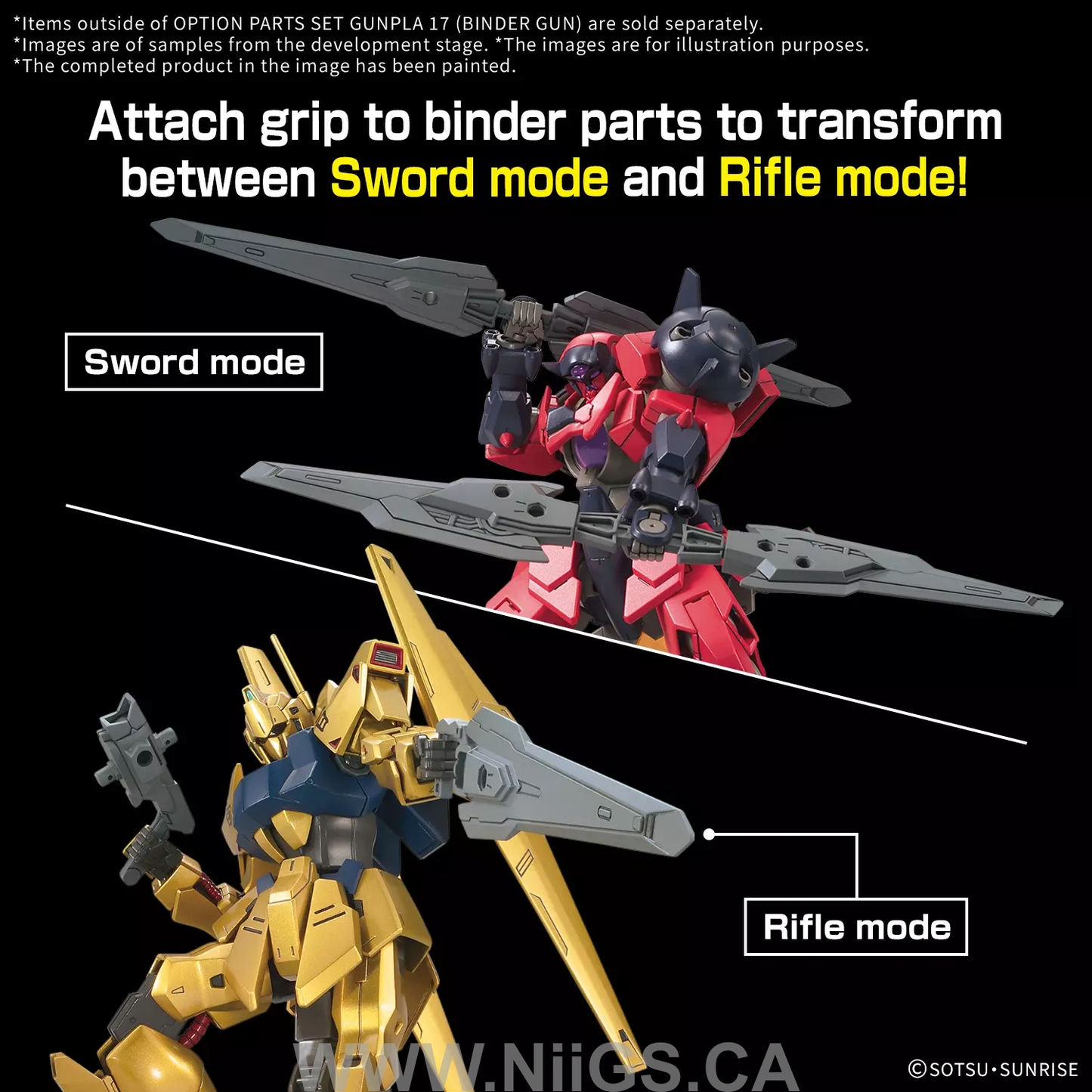 BANDAI HOBBY OPTION PARTS SET GUNPLA 17 （BINDER GUN）