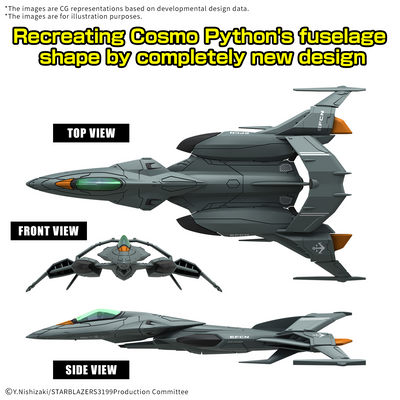 BANDAI HOBBY MECHA COLLECTION DX TRYAL TYPE SPACE FIGHTER ATTACK CRAFT COSMO PYTON [2 machine set]