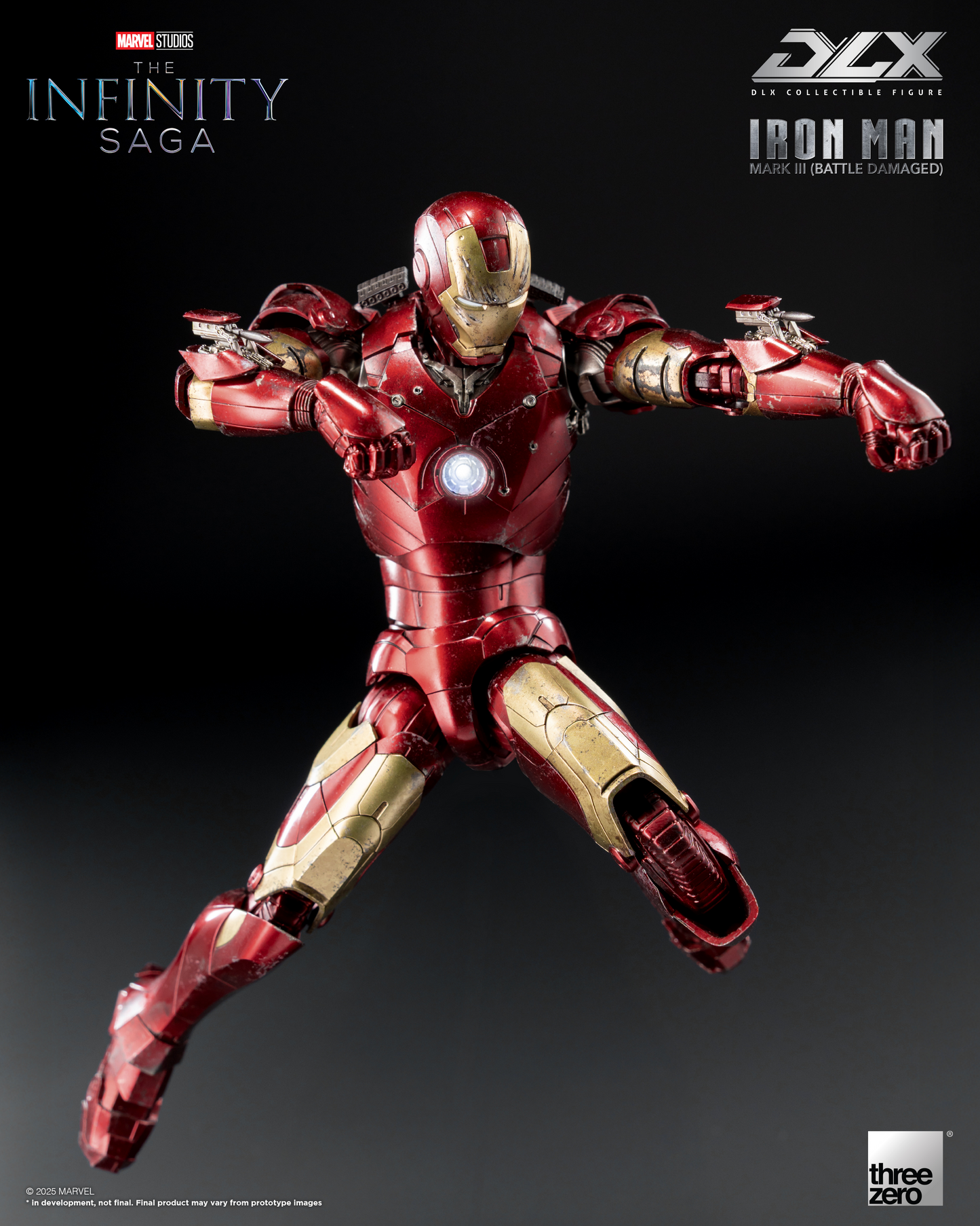 threezero Marvel Studios: The Infinity Saga DLX Iron Man Mark 3 (Battle Damaged)
