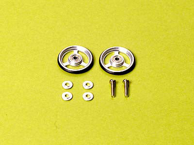 Tamiya 1/32 MINI 4WD Parts 17mm Aluminum Ball-Race Rollers (3-Spoke Type)