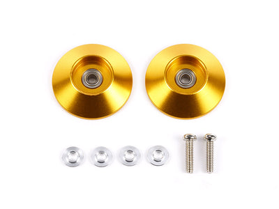 Tamiya 1/32 Mini 4WD Parts HG 19mm Tapered Aluminum Ball-Race Rollers (Ringless/Gold) (Mini 4WD Limited)