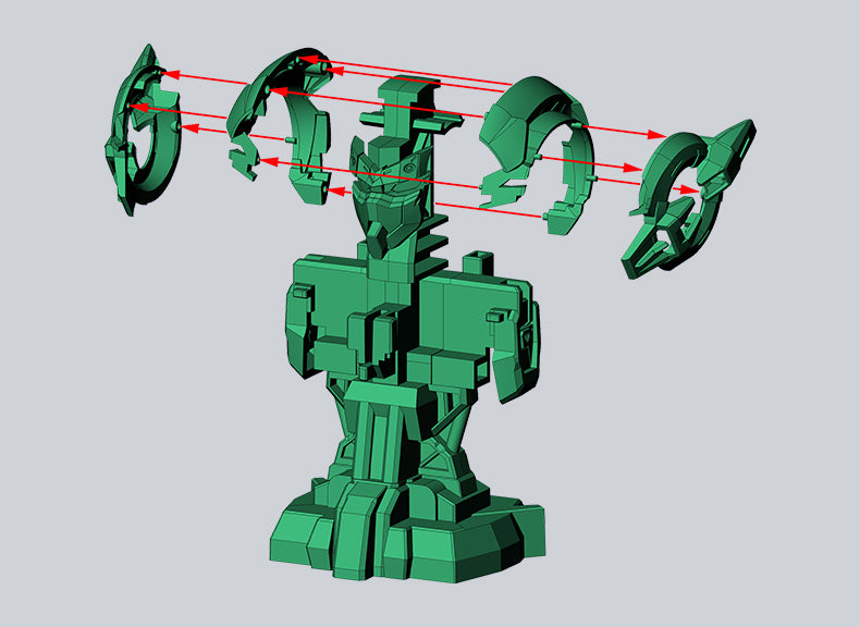 Mobile Suit Gundam MS Mechanical Bust 05 GN-001 Gundam Exia [Trans-Am Color] [Full Set]